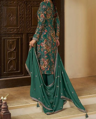 Retro Vibe Chinnon Silk Kurti Set