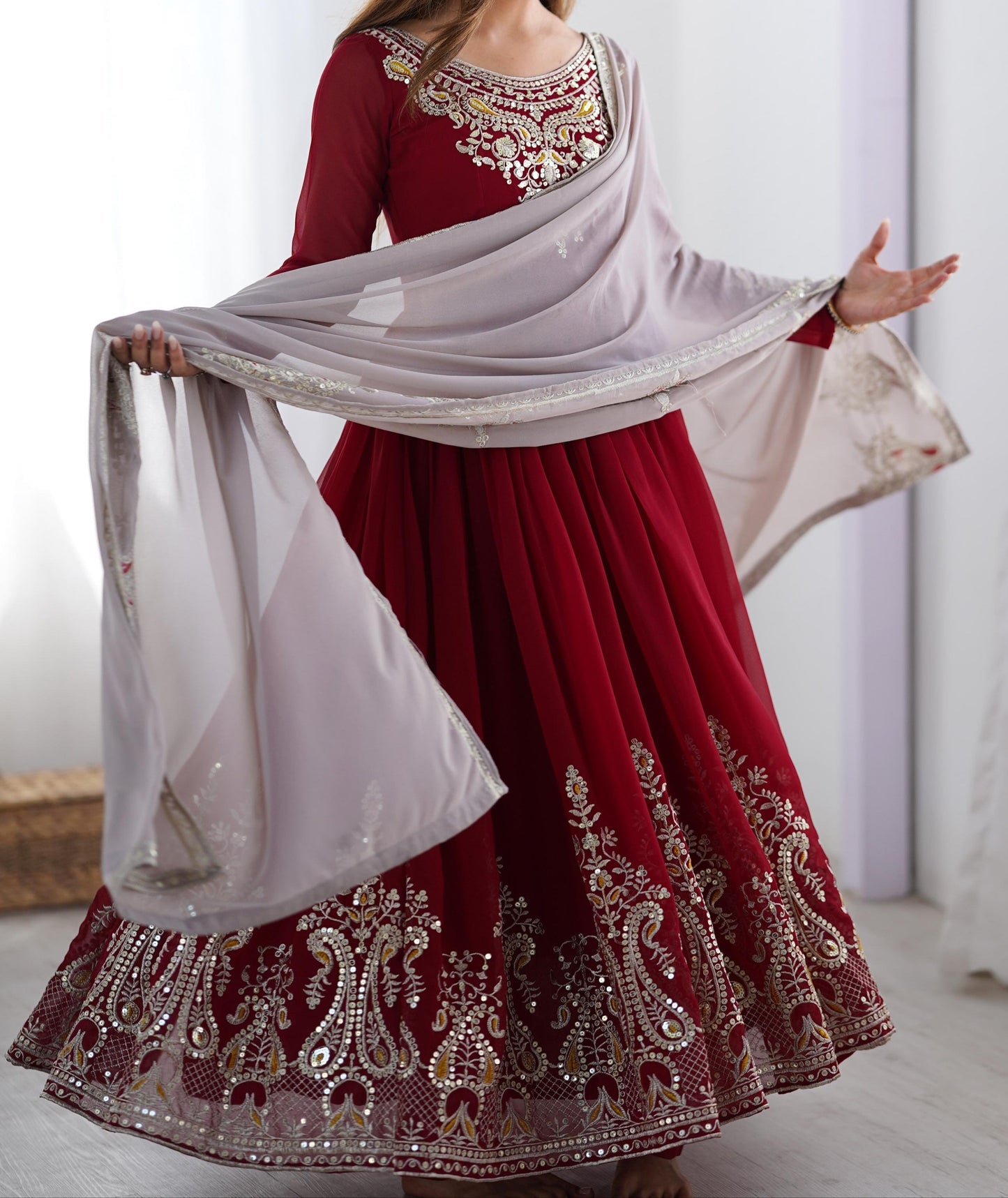 Walking In Pride Georgette Gown Set