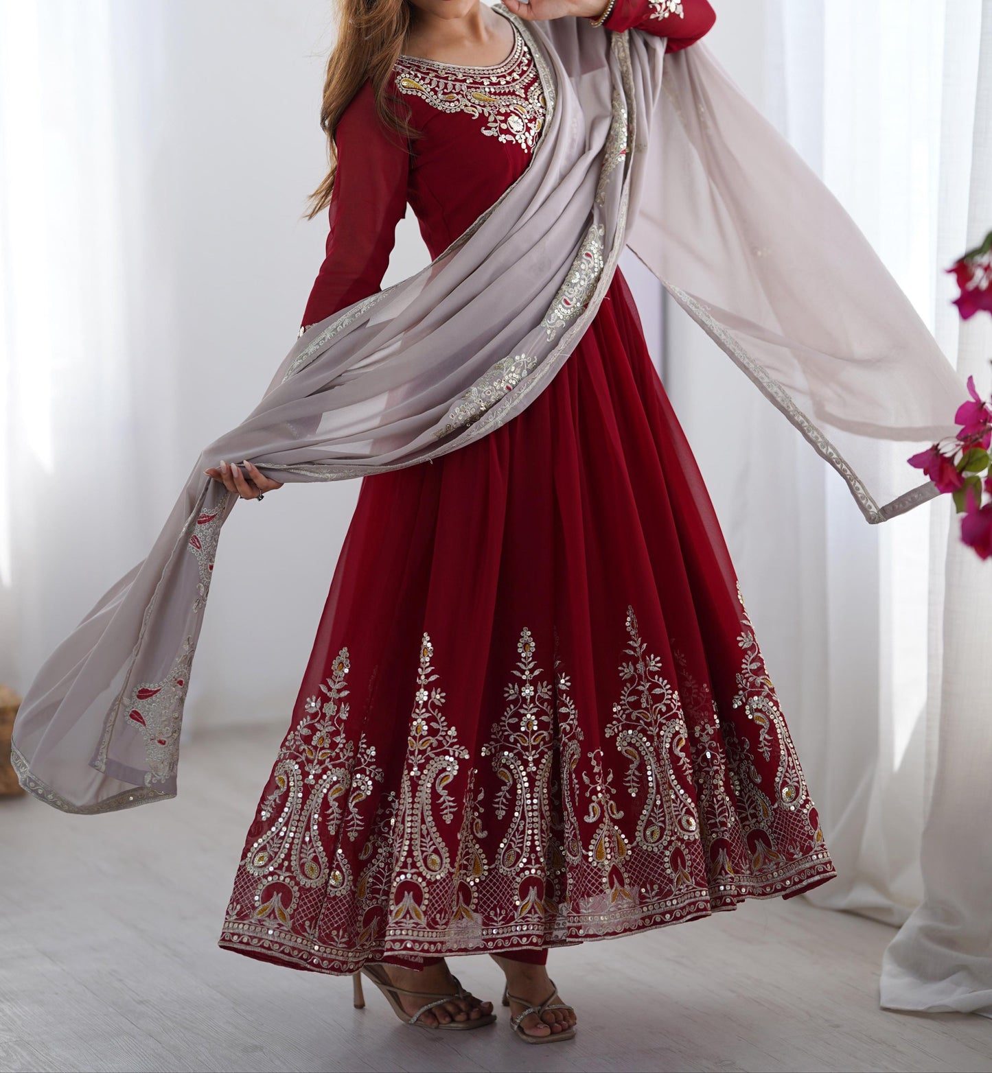 Walking In Pride Georgette Gown Set