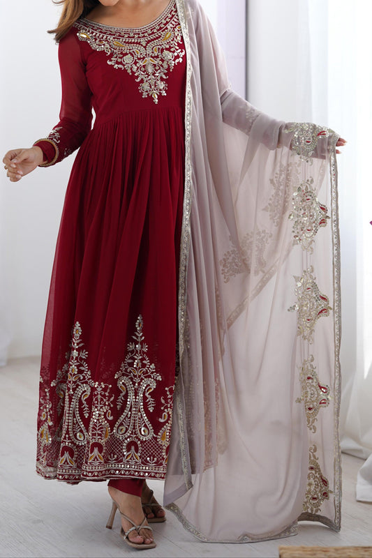 Walking In Pride Georgette Gown Set