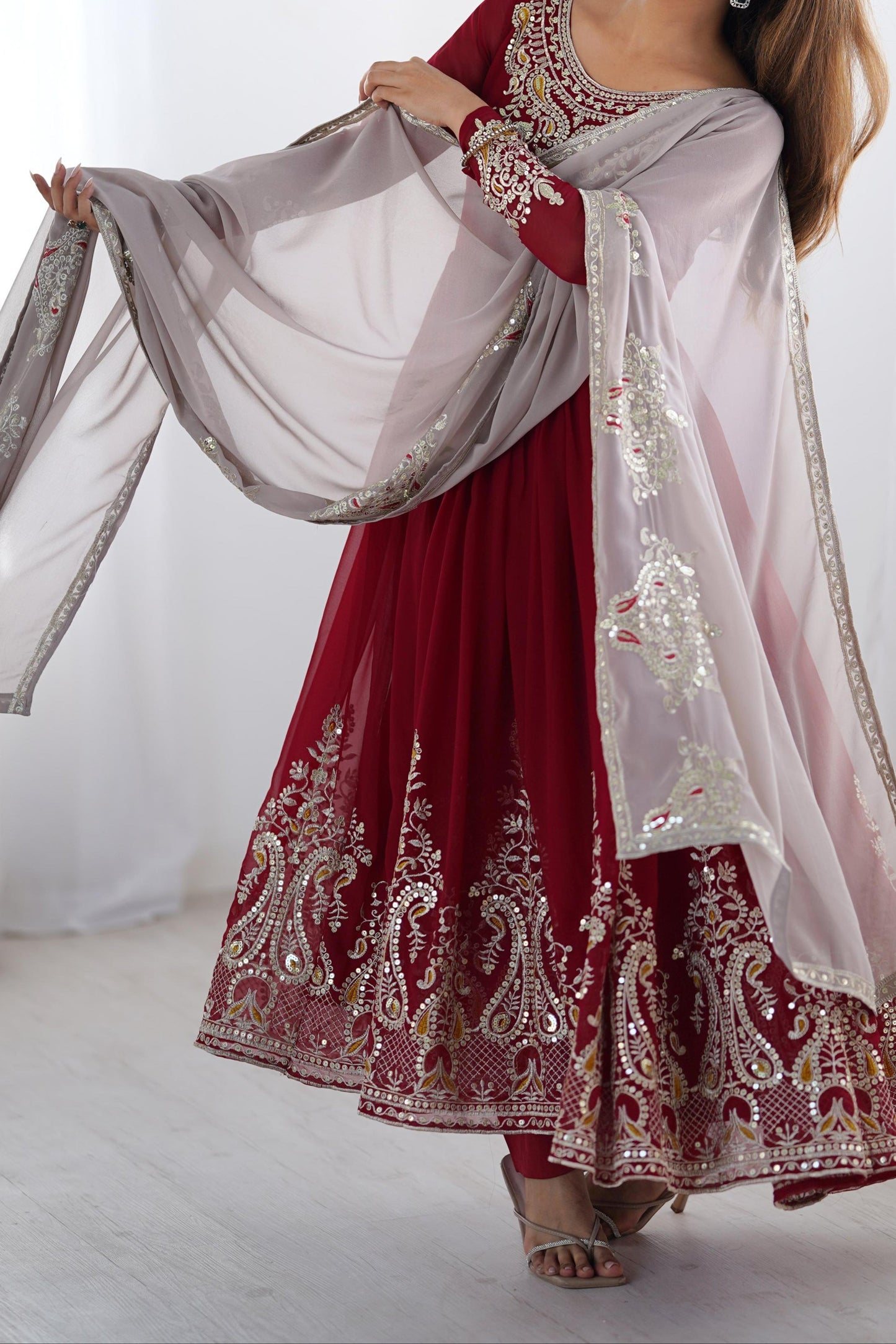 Walking In Pride Georgette Gown Set