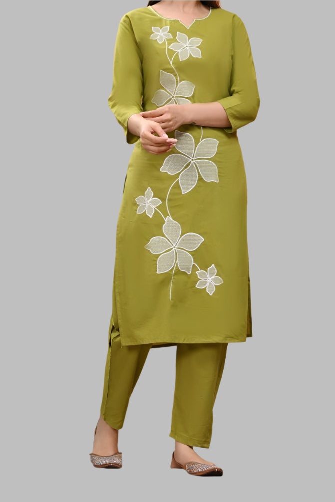 Crimson Charm Cotton Coord Set