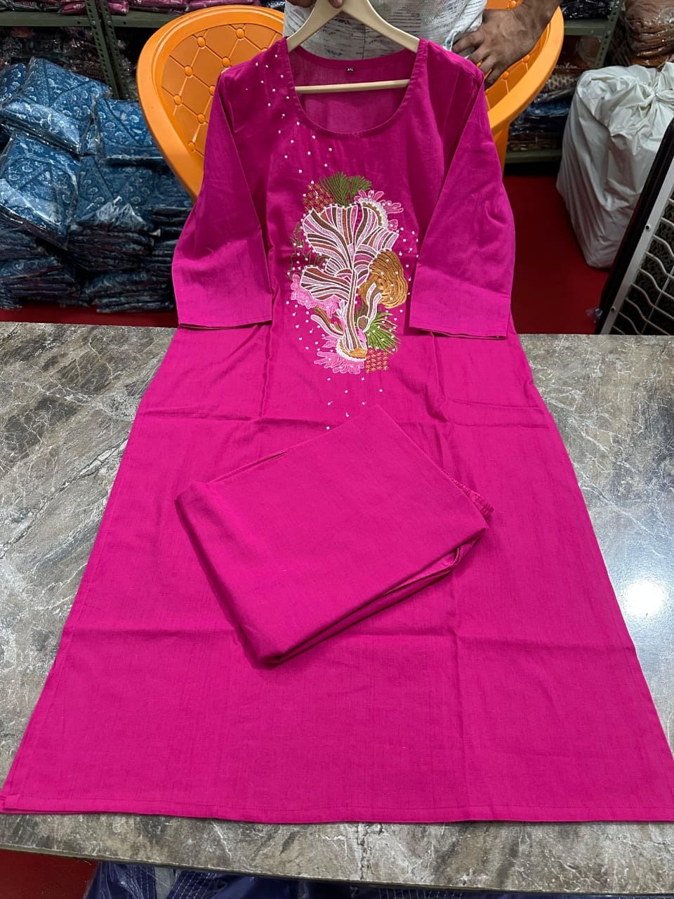 Autumn Light Cotton Kurti Set