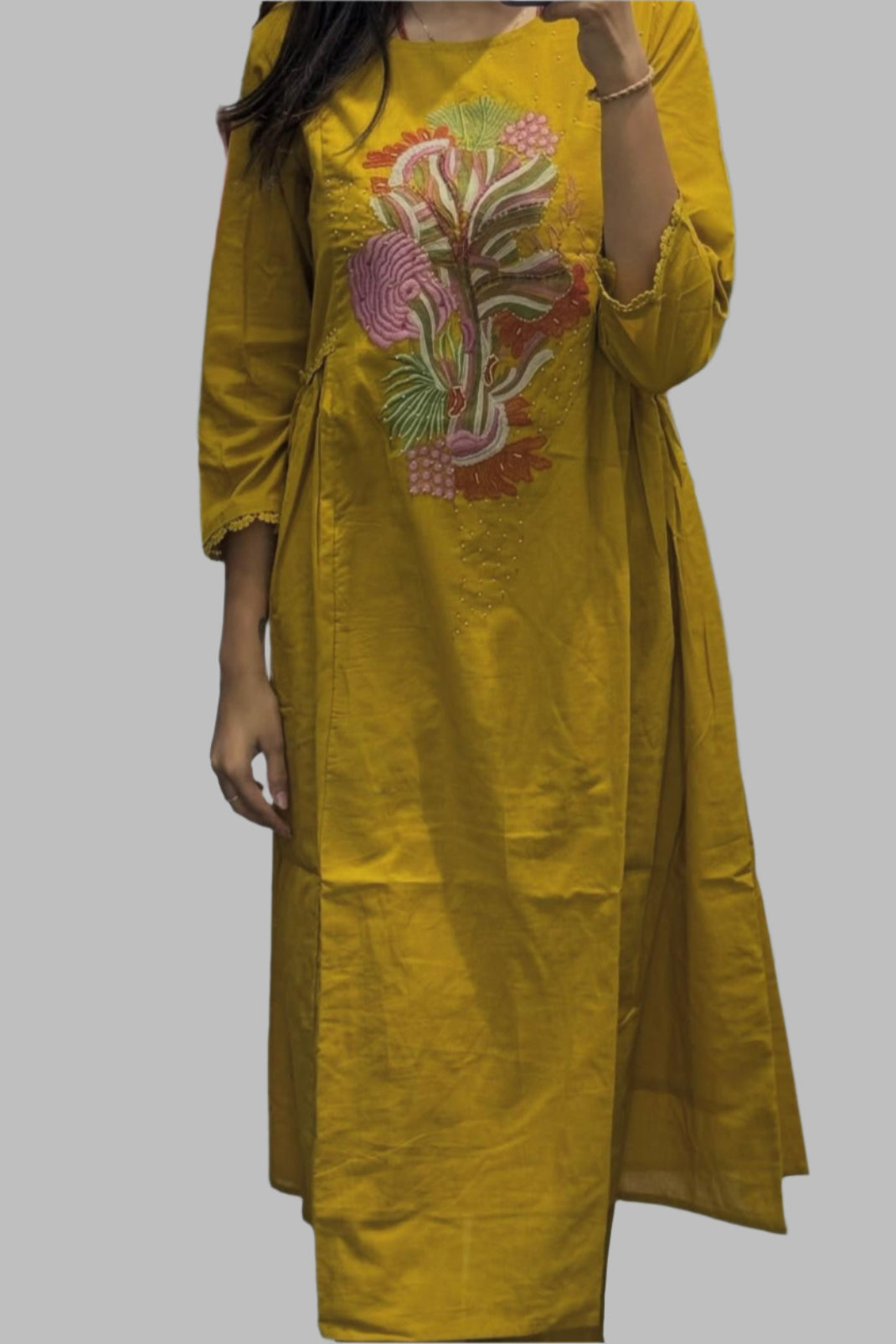 Autumn Light Cotton Kurti Set