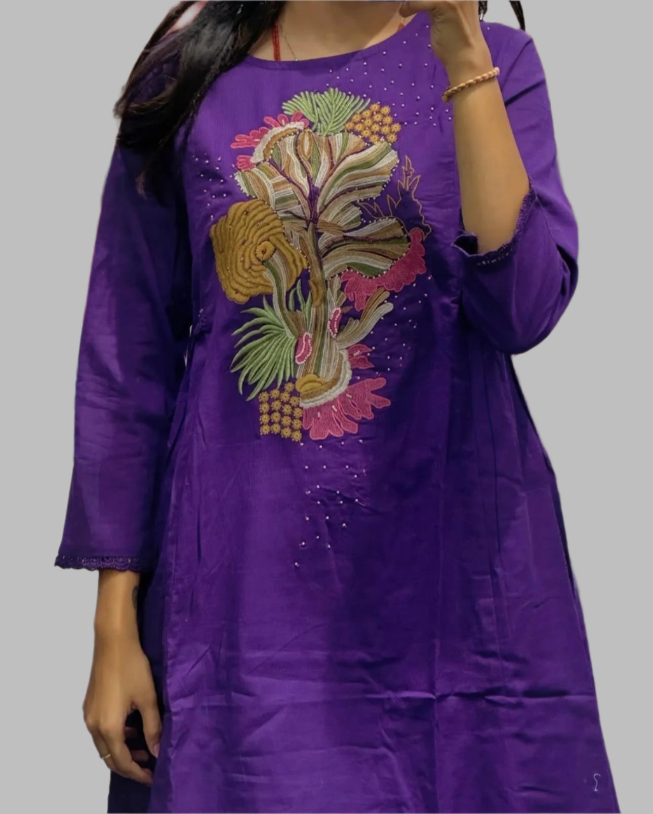 Autumn Light Cotton Kurti Set
