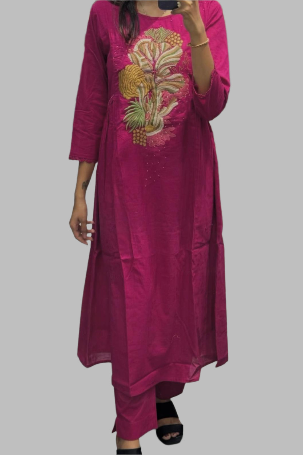 Autumn Light Cotton Kurti Set