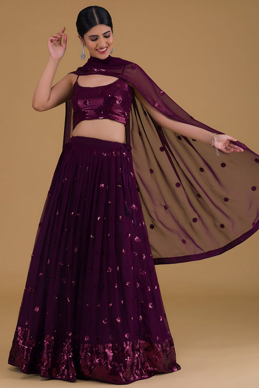Jhilmil Jhaalar Georgette Lehenga