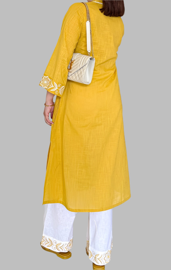 Haldi Chandni Cotton Kurti Set