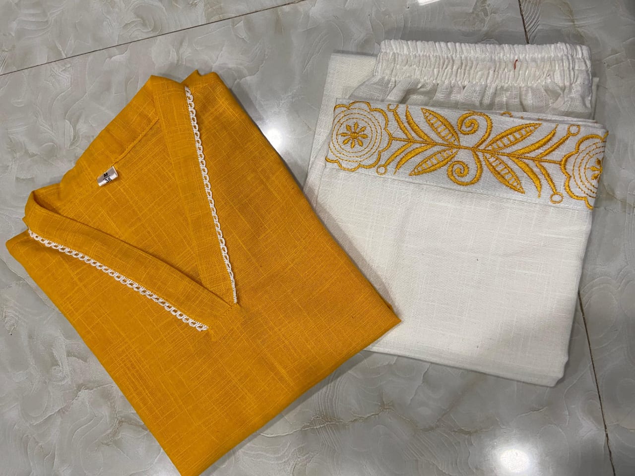 Haldi Chandni Cotton Kurti Set