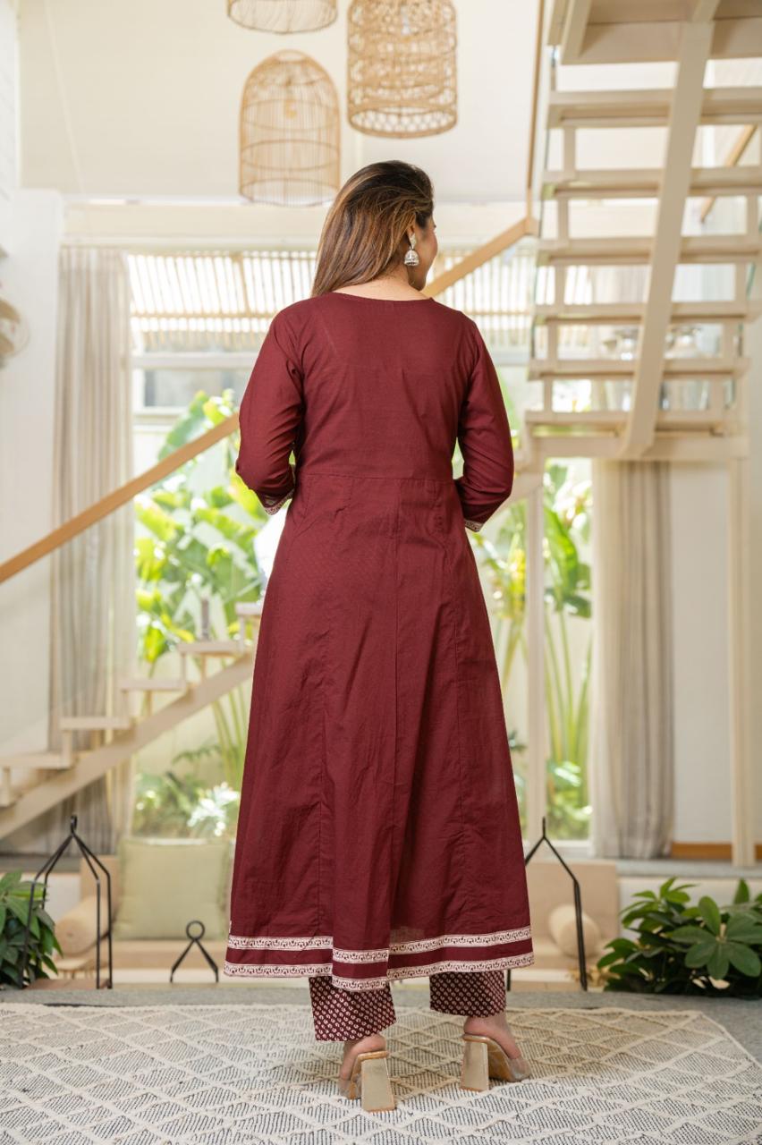 Age Old Art Cotton Kurti Set