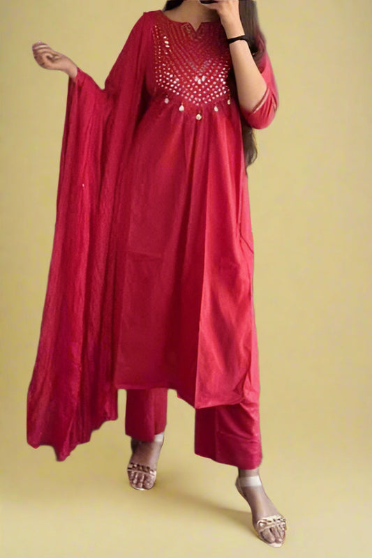 Flower kite Cotton Kurti Set