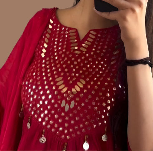 Flower kite Cotton Kurti Set