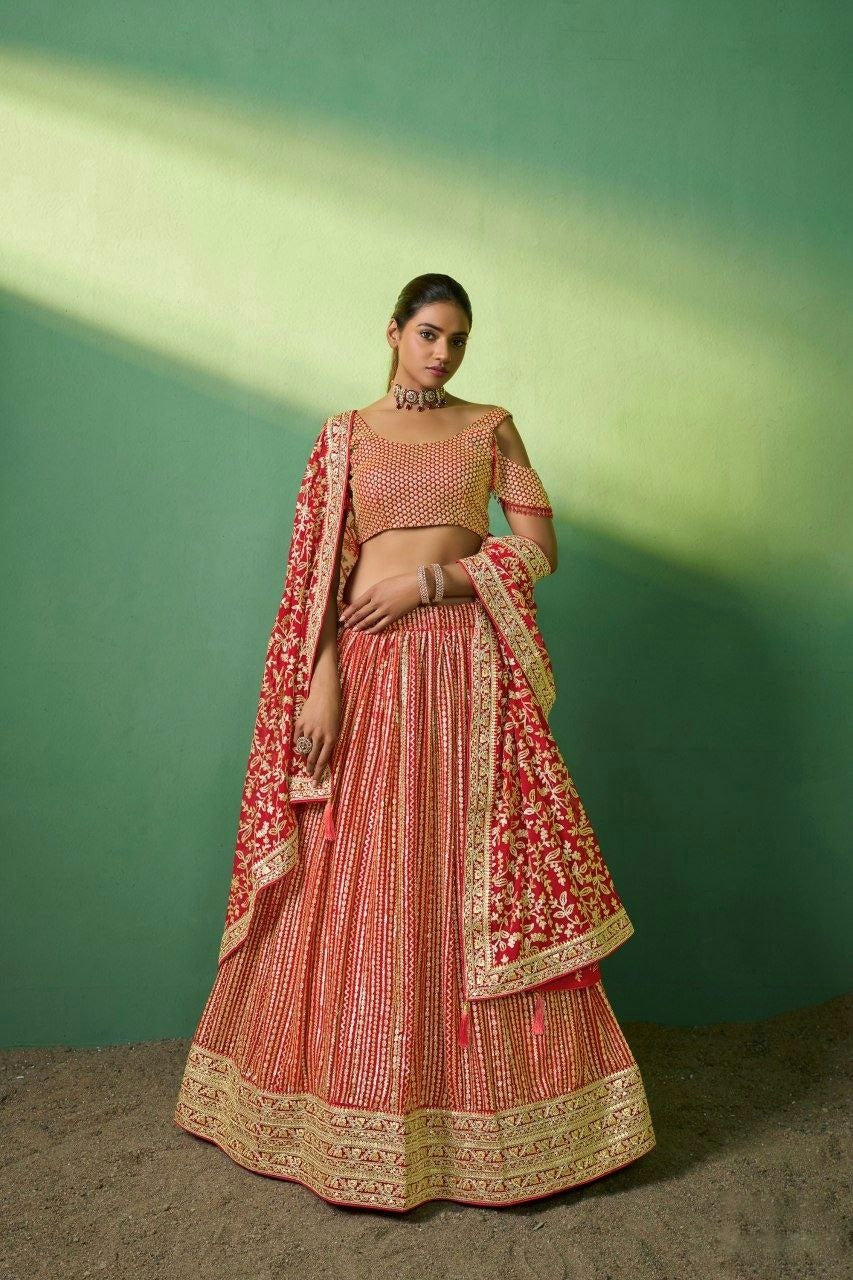 Noor-e-Subah Georgette Lehenga