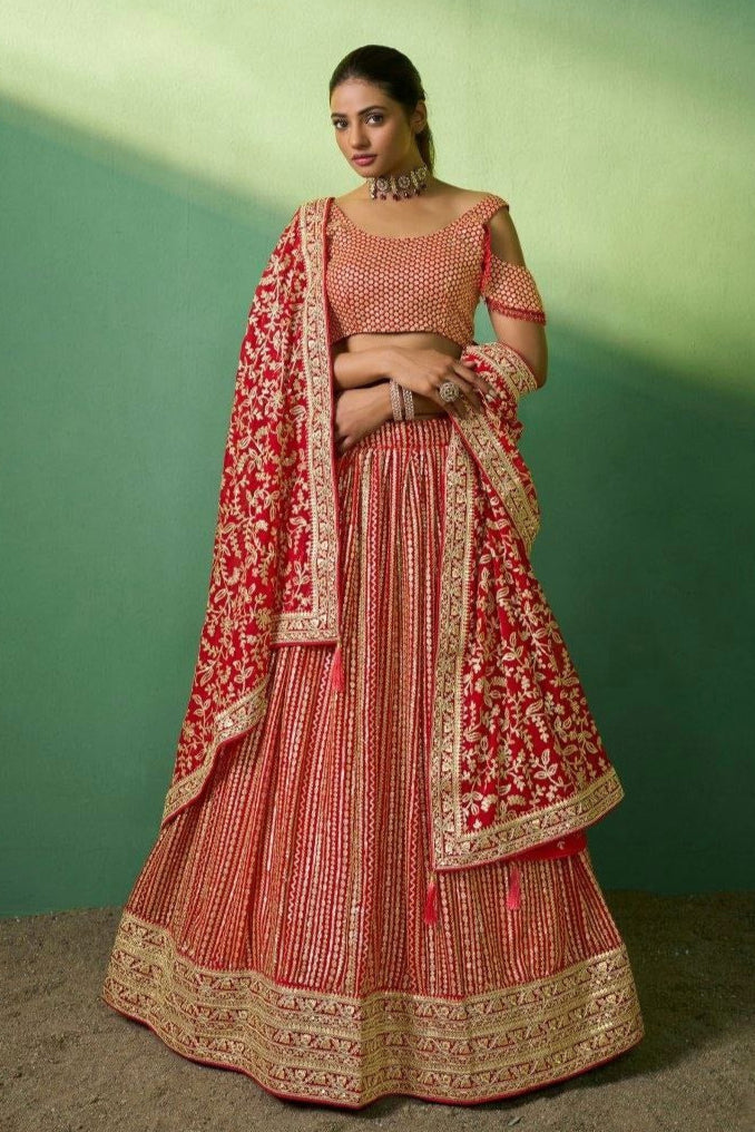 Noor-e-Subah Georgette Lehenga