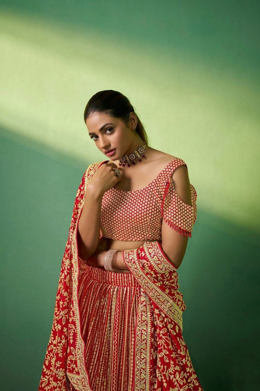 Noor-e-Subah Georgette Lehenga