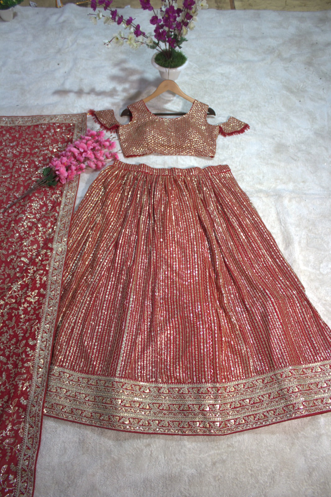 Noor-e-Subah Georgette Lehenga