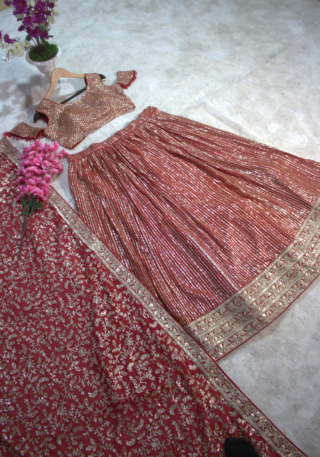 Noor-e-Subah Georgette Lehenga