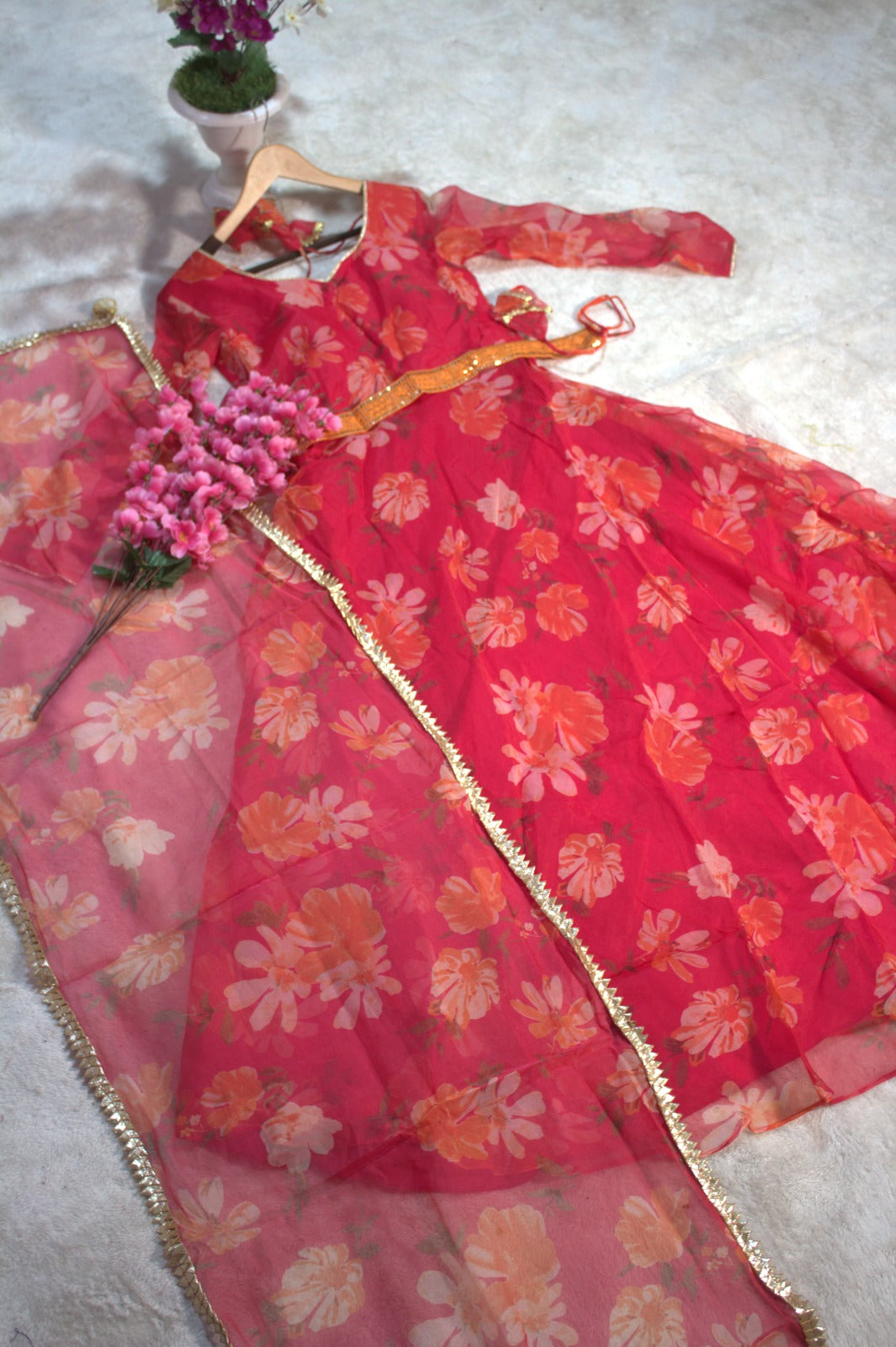 FeatherRoot Organza Gown Set