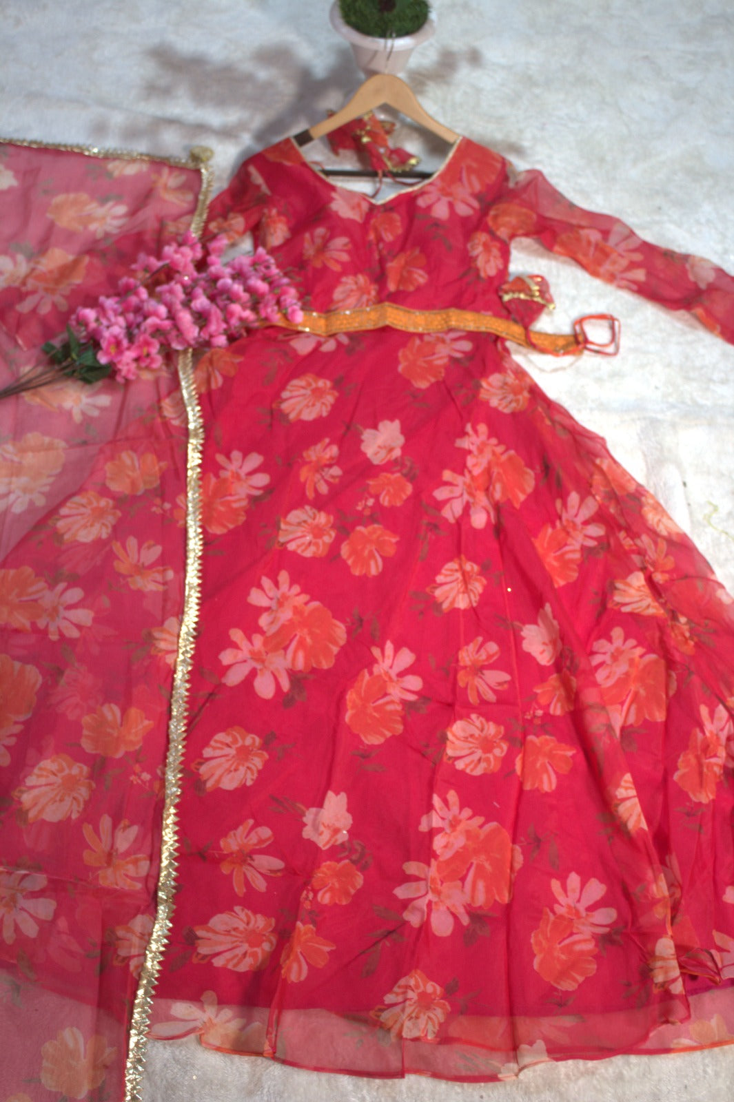 FeatherRoot Organza Gown Set