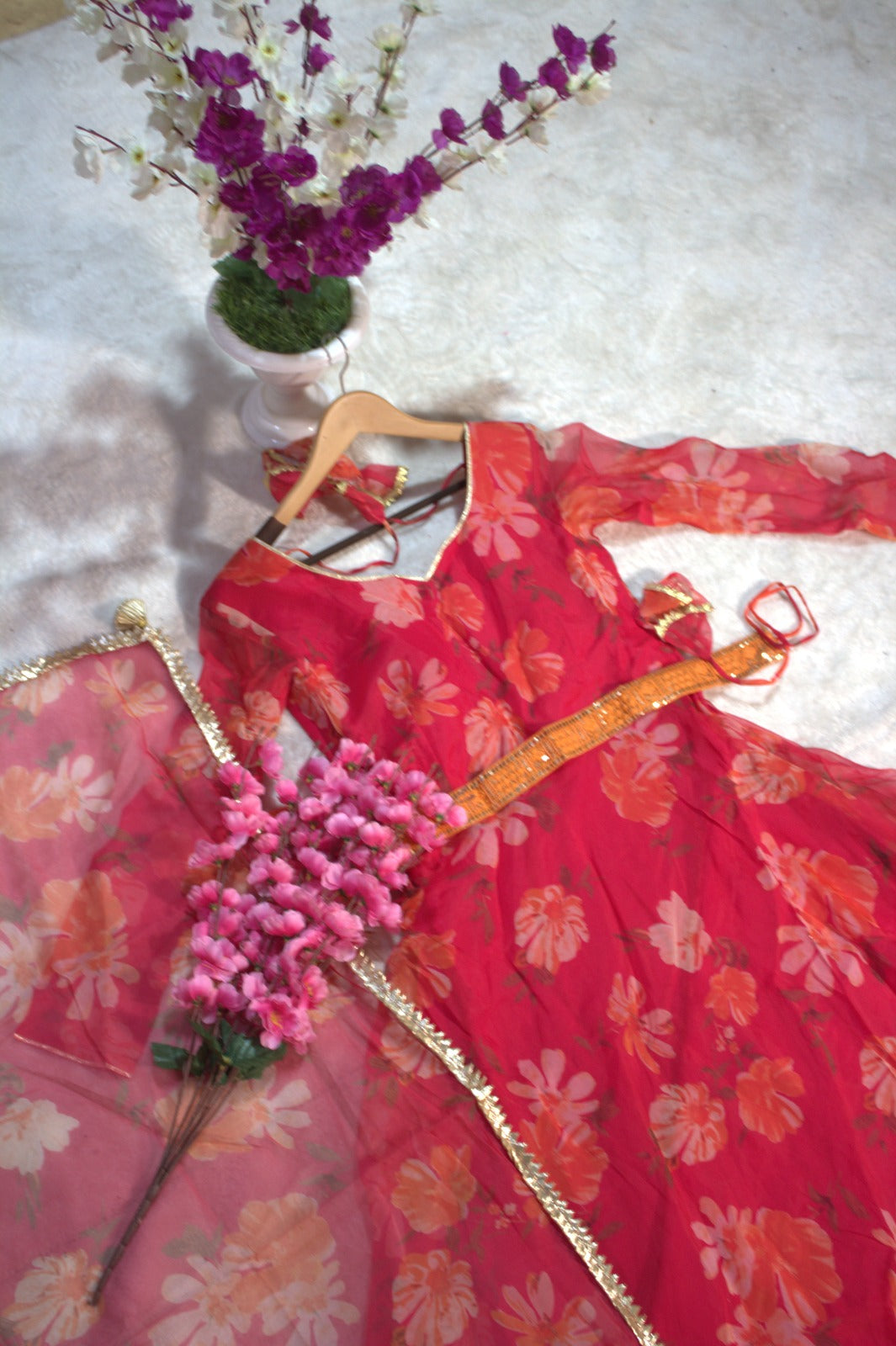 FeatherRoot Organza Gown Set