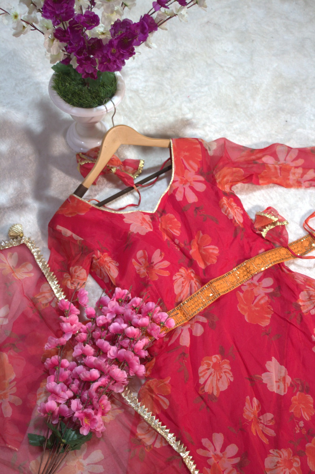 FeatherRoot Organza Gown Set