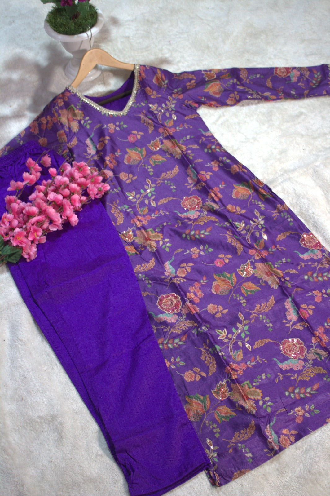 Sitara’s Spark Silk Kurti Set