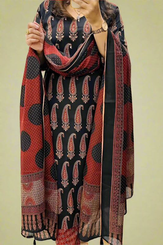 The Meadow Flower Cotton Kurti Set