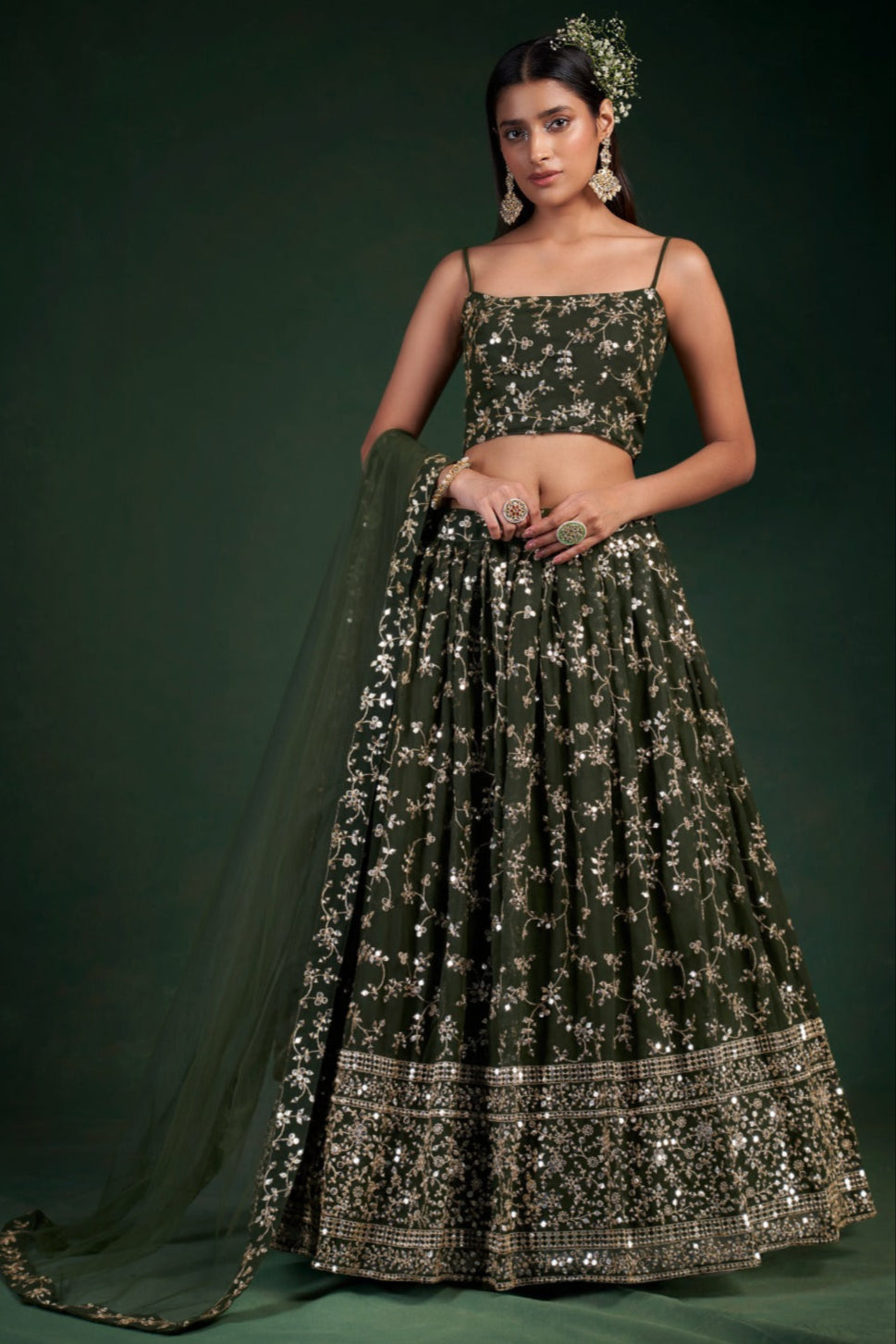 Formally Pretty - Georgette Lehenga
