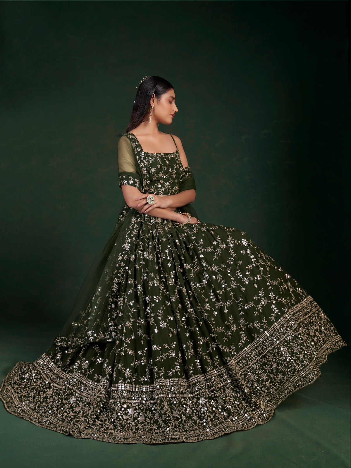 Formally Pretty - Georgette Lehenga
