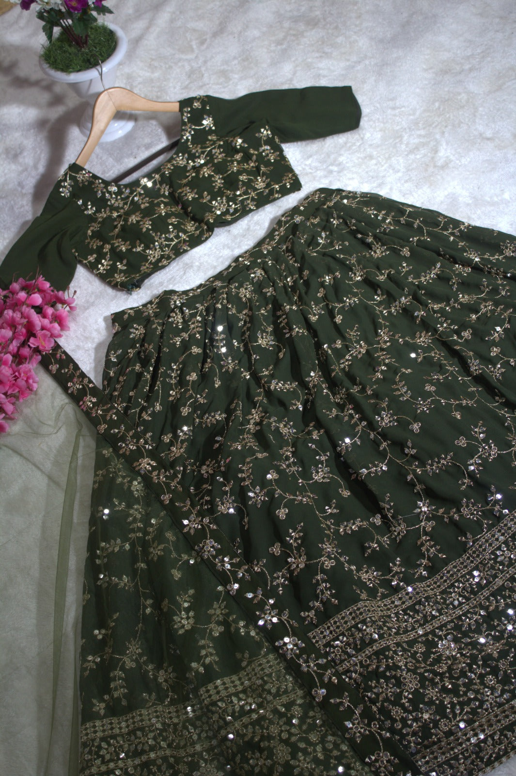 Formally Pretty - Georgette Lehenga