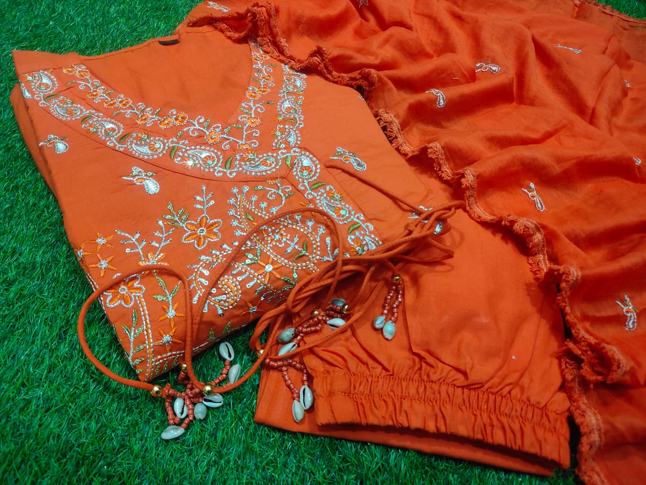 Dawn Drizzle Cotton Kurti Set