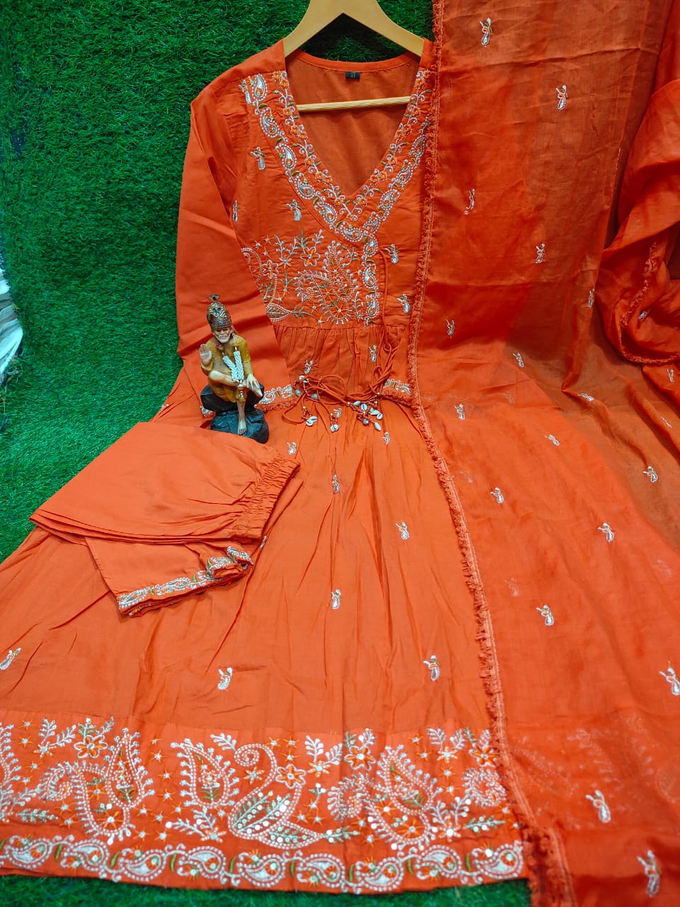 Dawn Drizzle Cotton Kurti Set