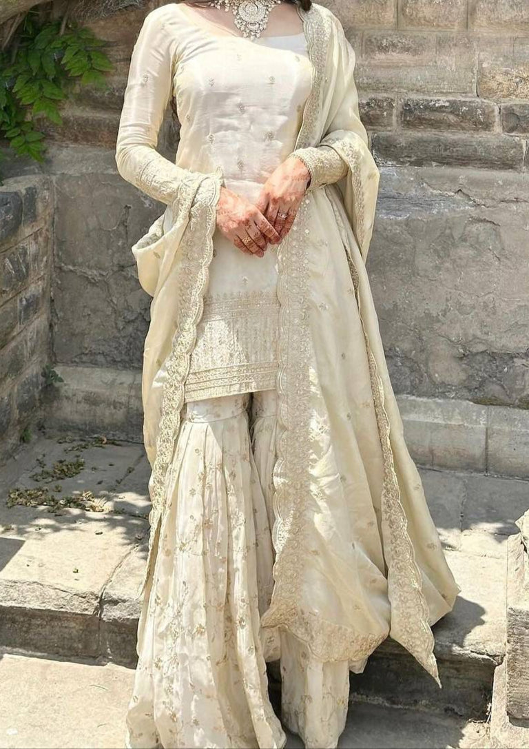 Crystal Moon Gharara Kurti Set