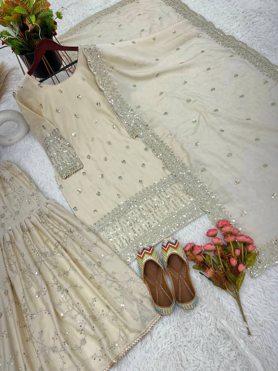 Crystal Moon Gharara Kurti Set