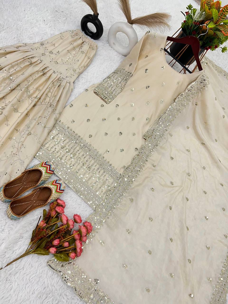 Crystal Moon Gharara Kurti Set