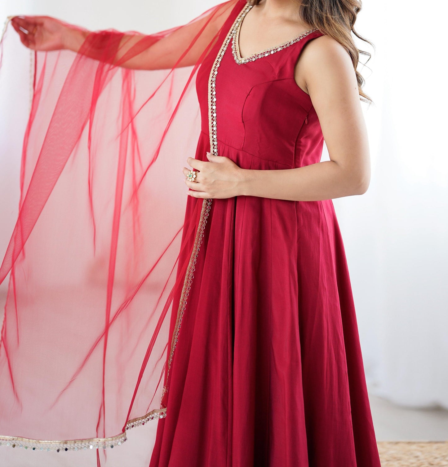 Soul in Shine Chanderi Silk Gown Set