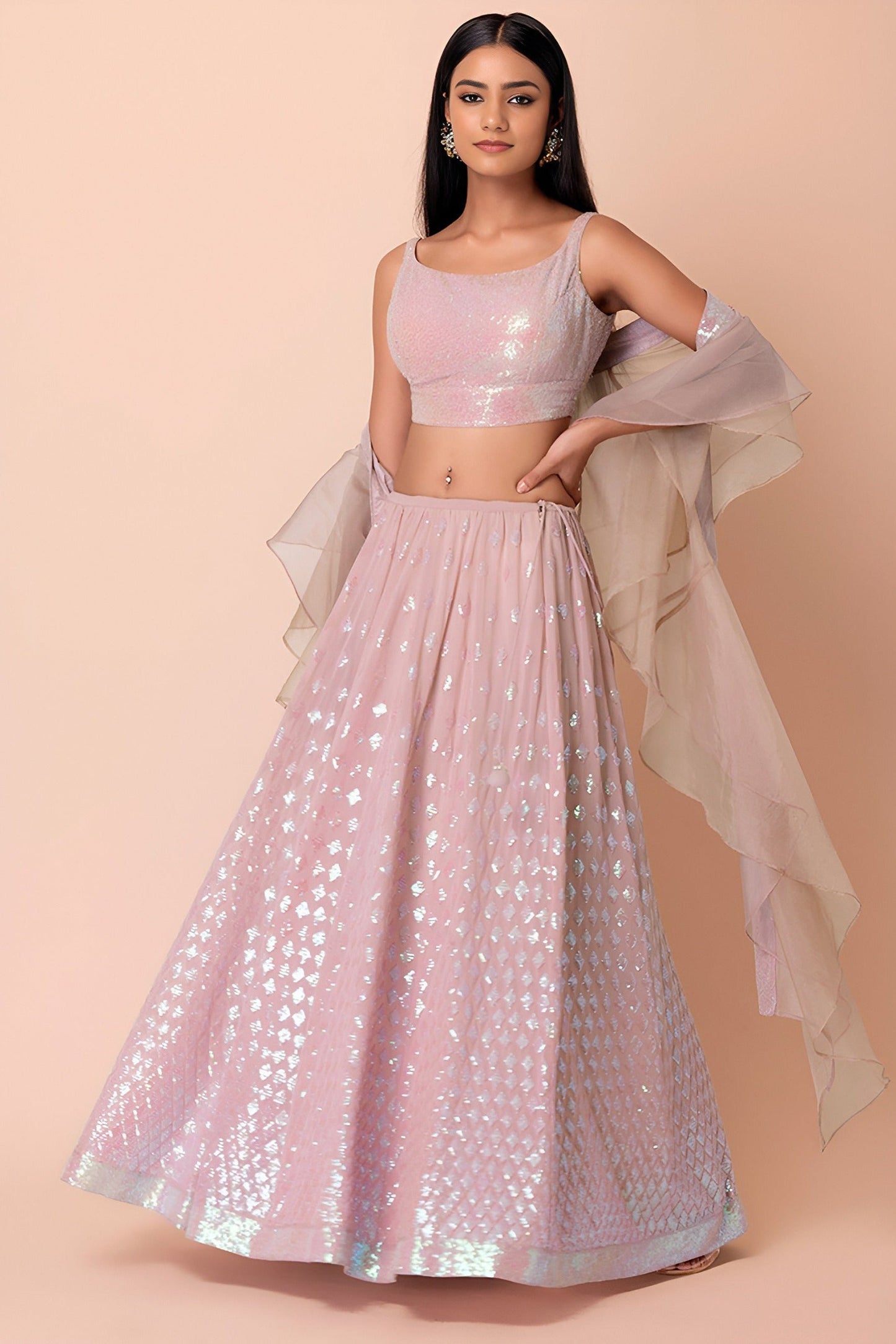 Ishq-e-Iqra Georgette Lehenga