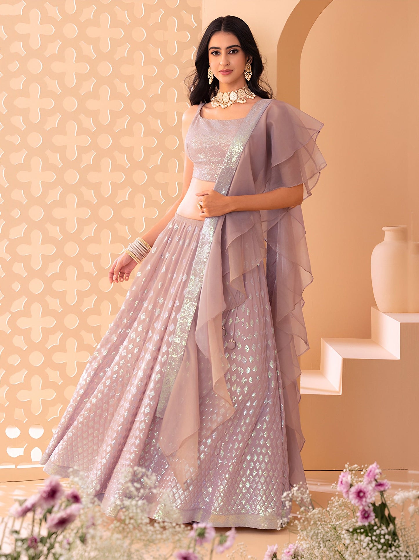 Ishq-e-Iqra Georgette Lehenga