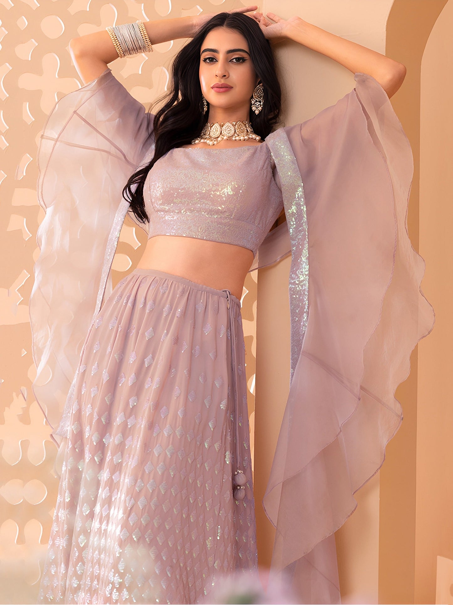 Ishq-e-Iqra Georgette Lehenga