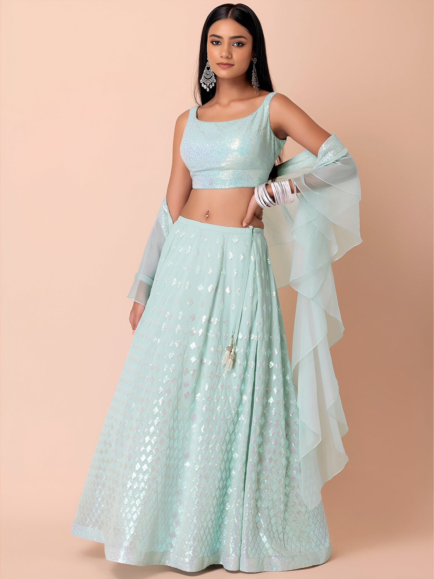 Ishq-e-Iqra Georgette Lehenga