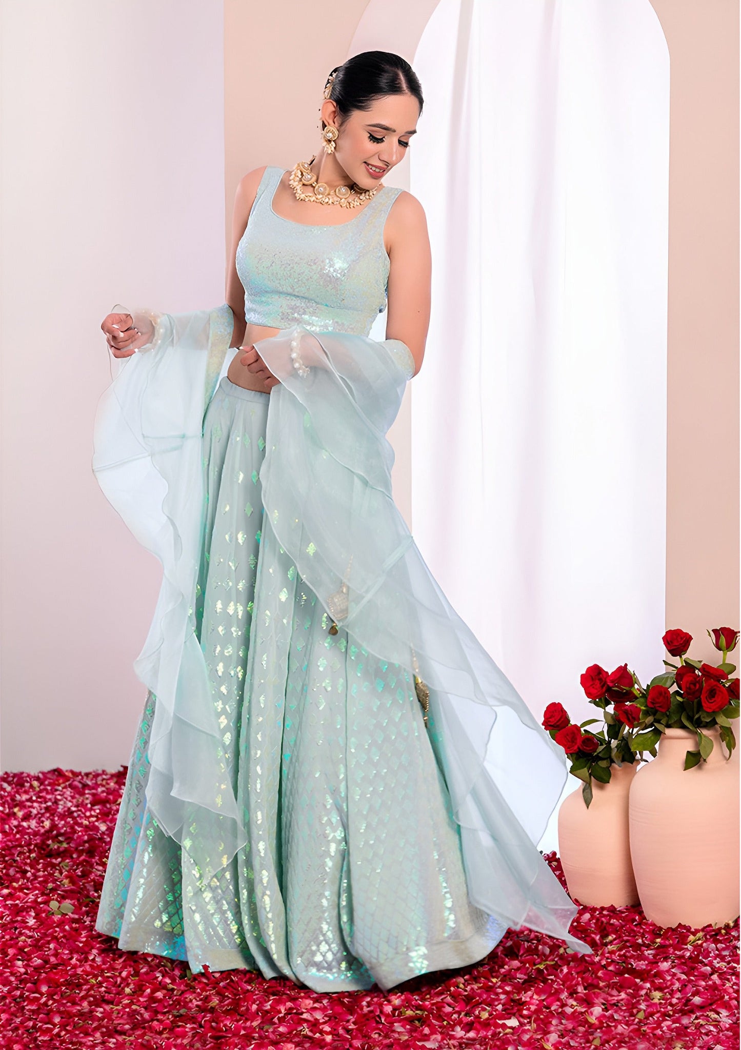 Ishq-e-Iqra Georgette Lehenga