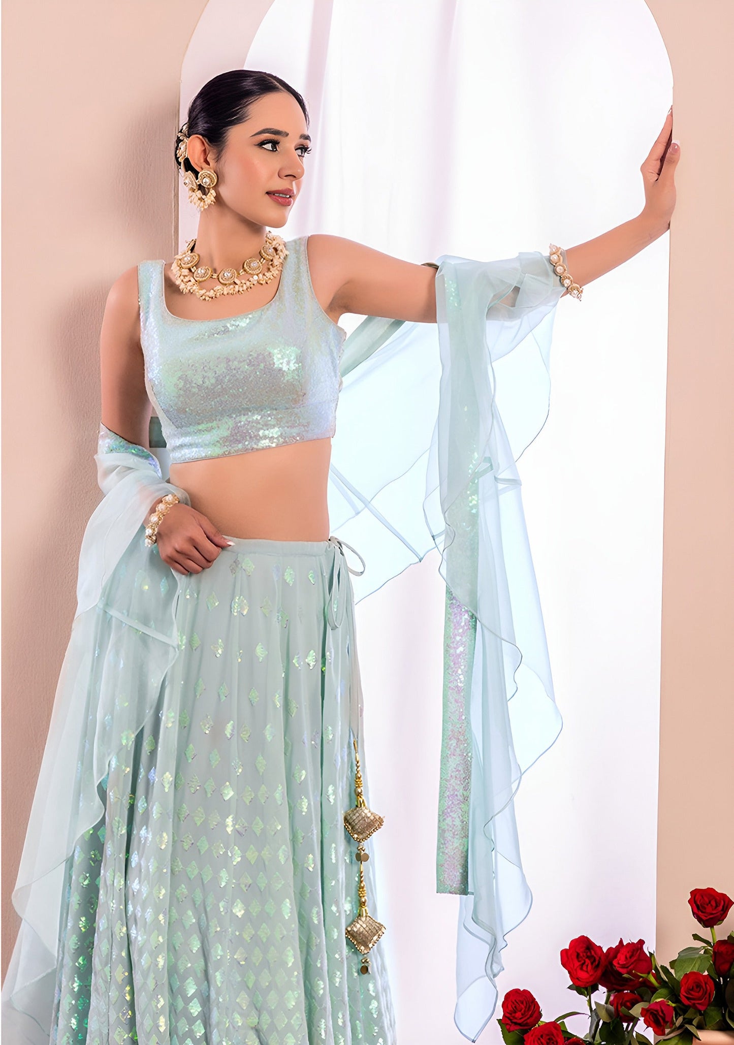 Ishq-e-Iqra Georgette Lehenga