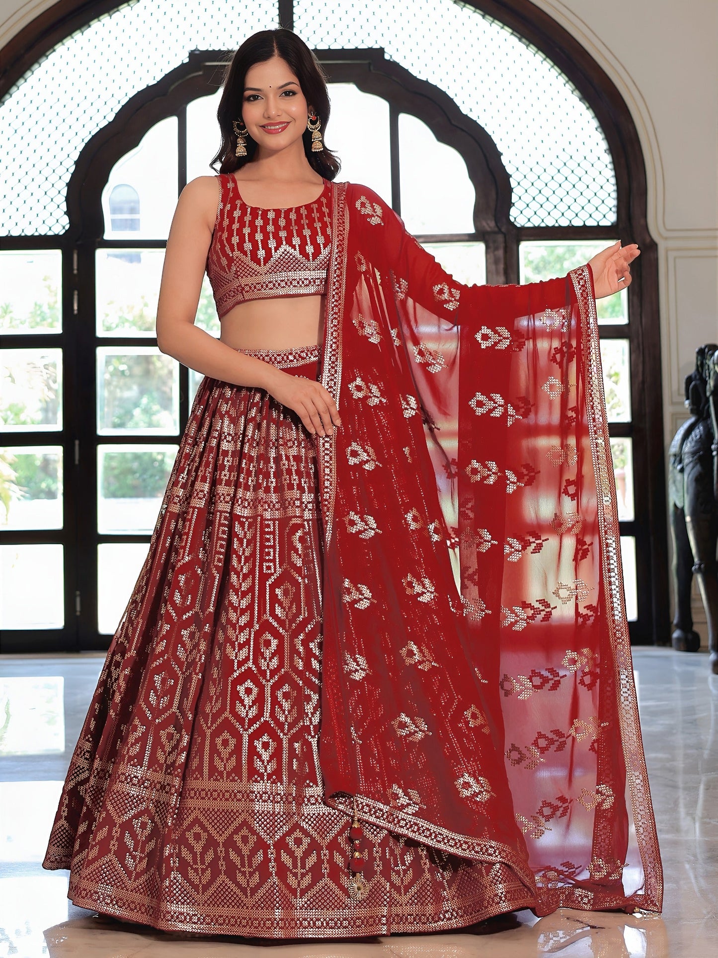 Eternal Feminine Georgette Lehenga