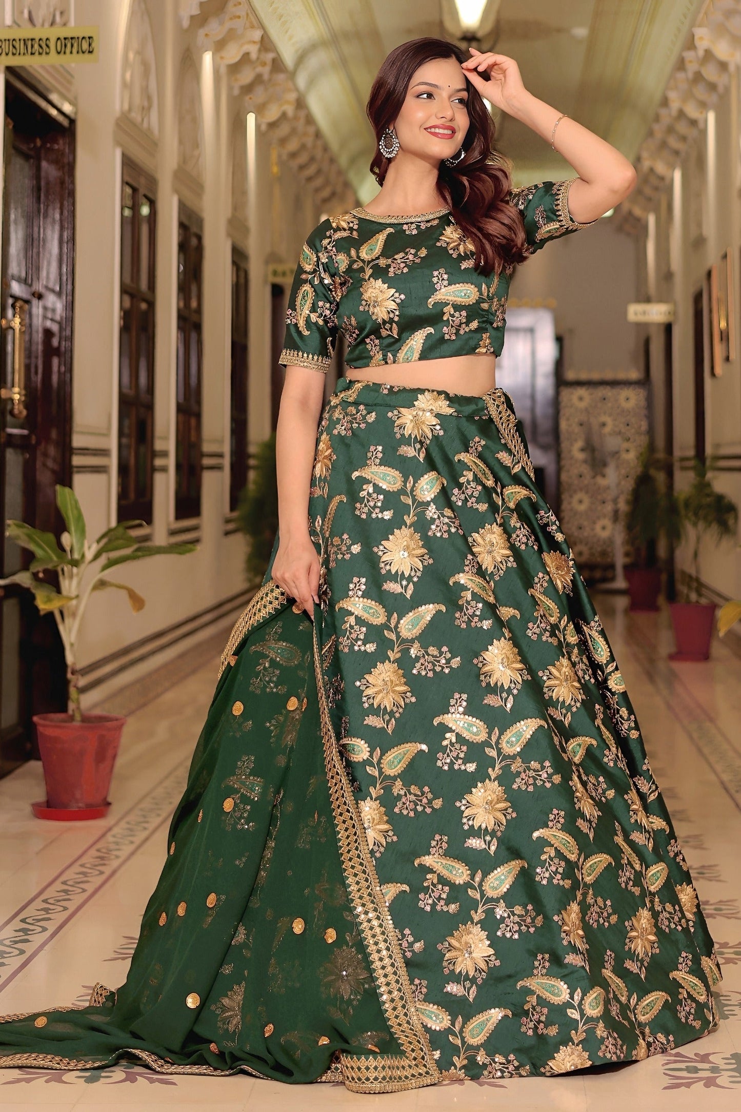 Mughal Noor Fancy Silk Lehenga