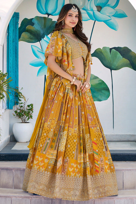 A Palette Of Joy Chinnon Silk Lehenga