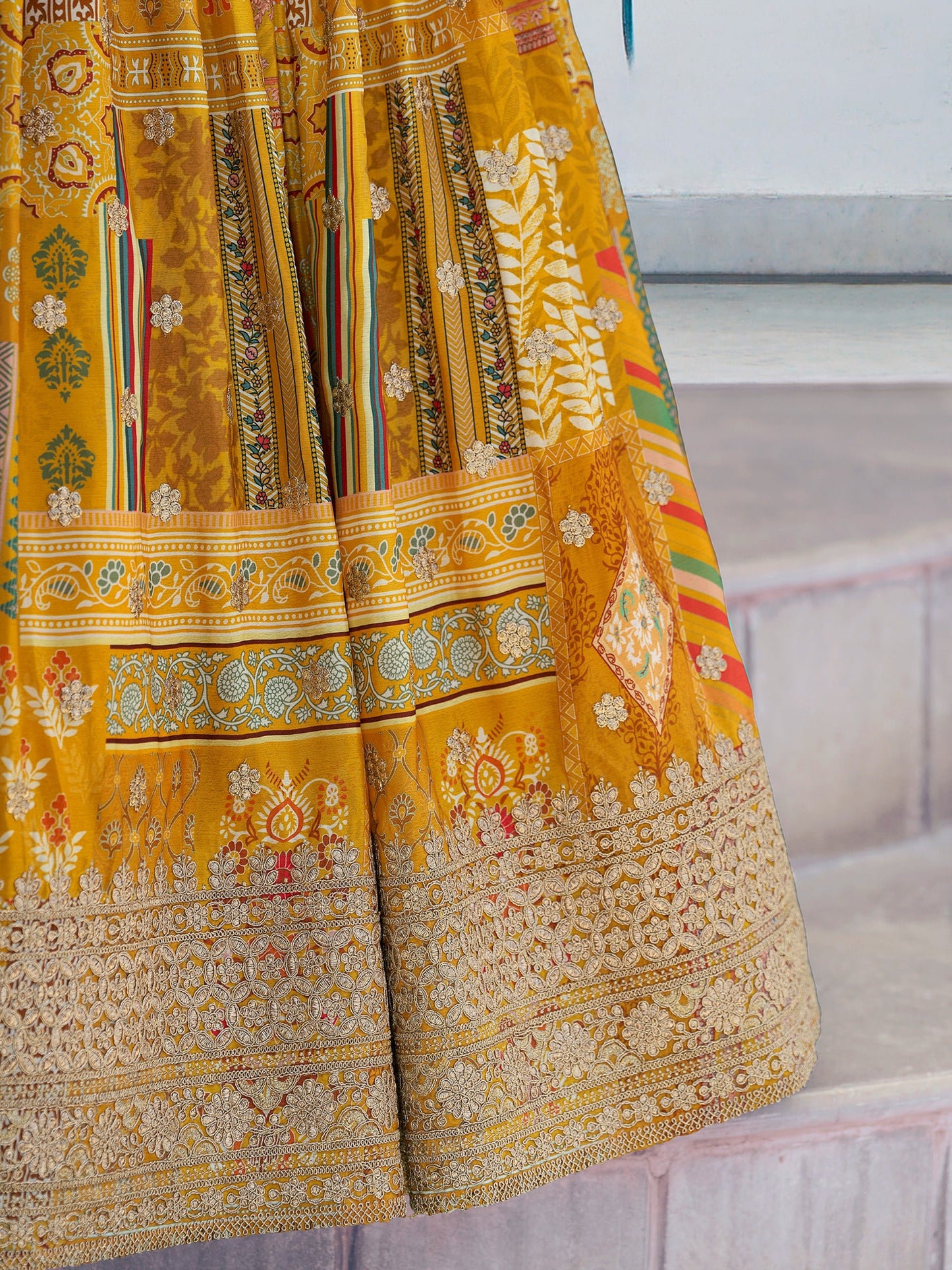 A Palette Of Joy Chinnon Silk Lehenga