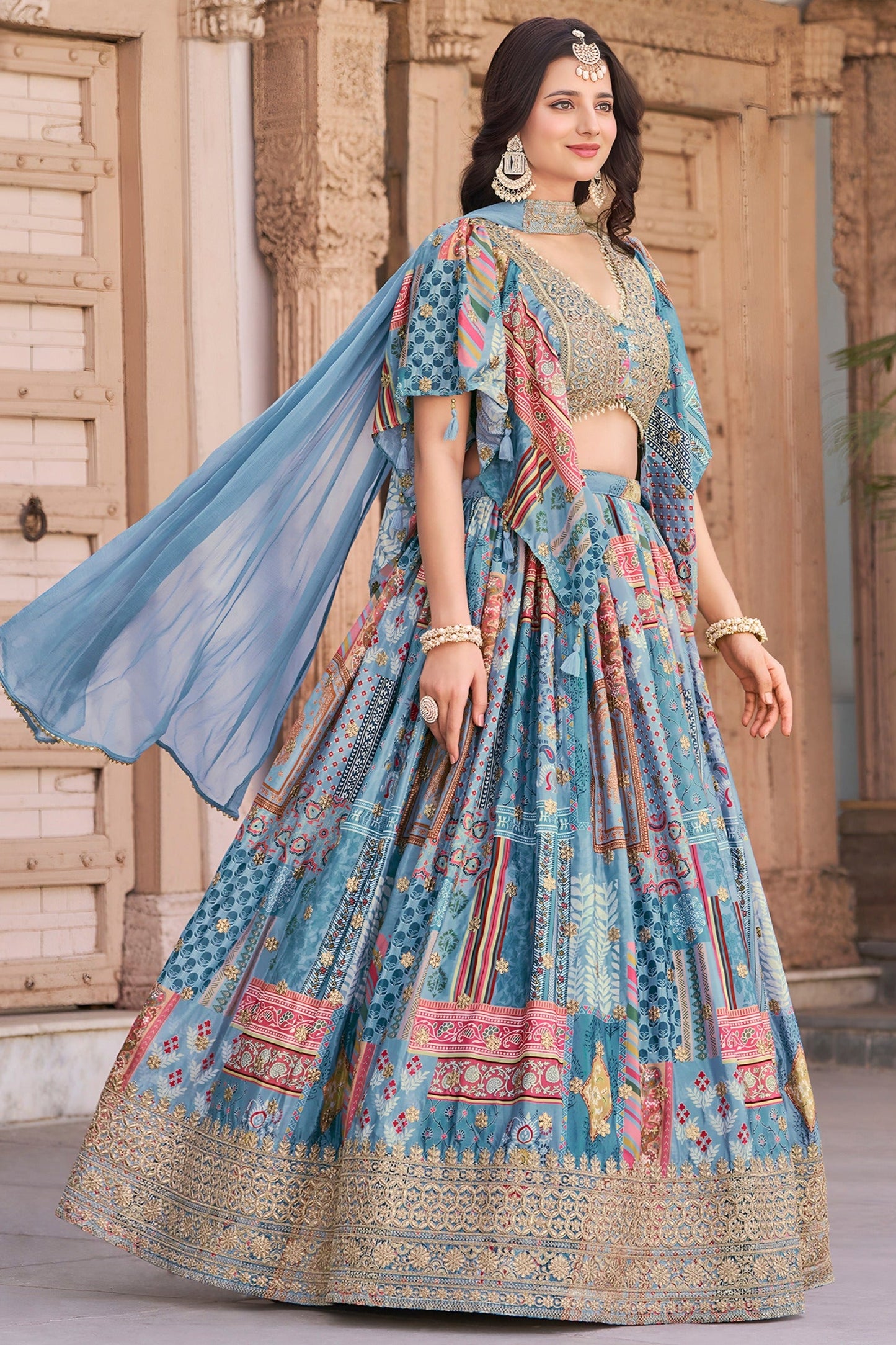 A Palette Of Joy Chinnon Silk Lehenga