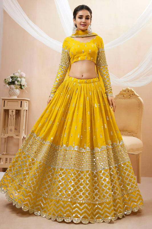 Peaceful Light Georgette Lehenga