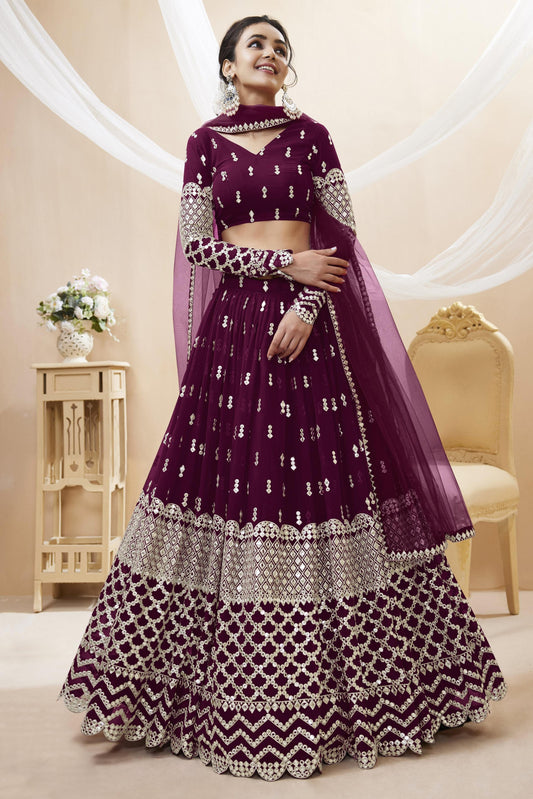Peaceful Light Georgette Lehenga