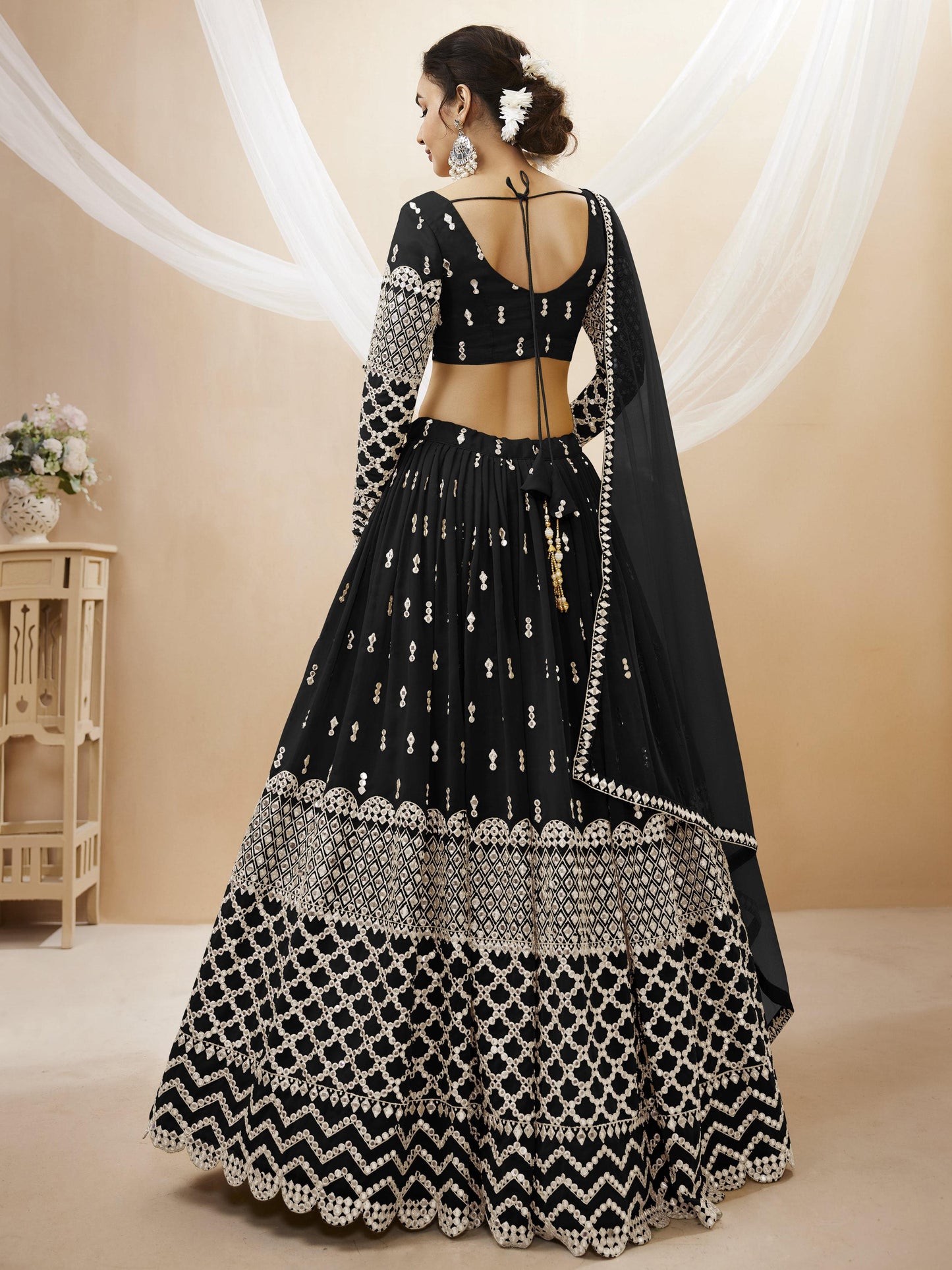 Peaceful Light Georgette Lehenga
